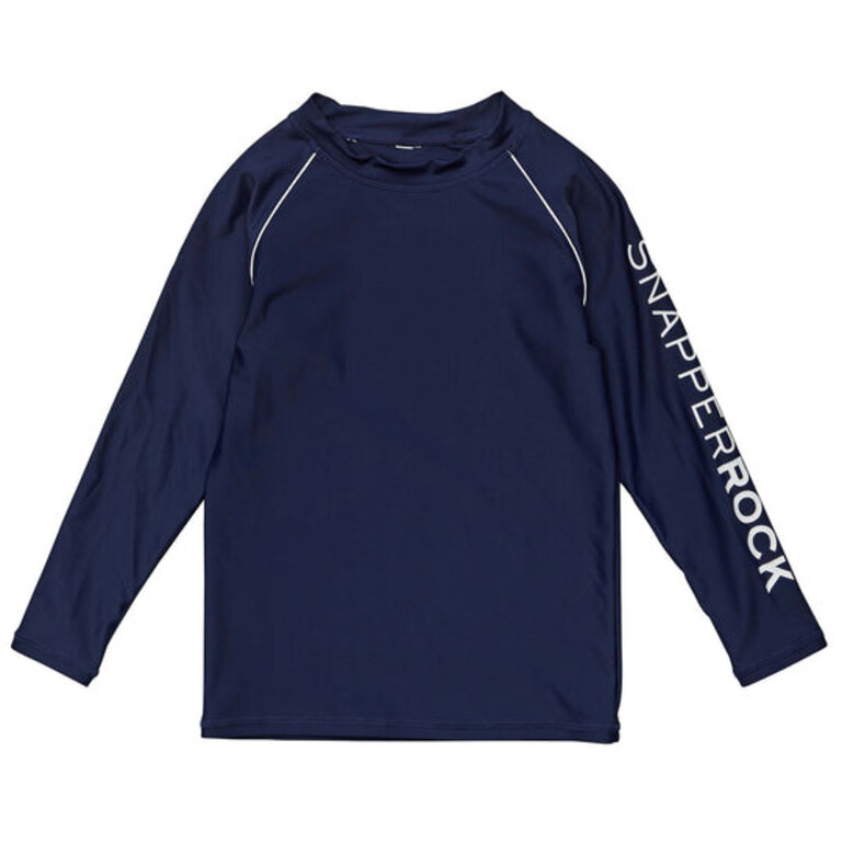 SNAPPER ROCK SNAPPER ROCK NAVY SUSTAINABLE LS RASH TOPNAVY
