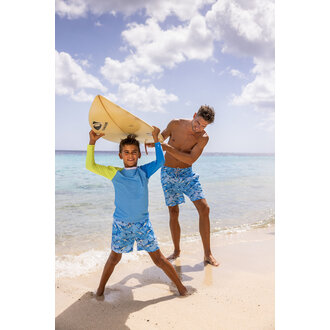 SNAPPER ROCK SNAPPER ROCK CITRON SPLASH COLORBLOCK LS RASH TOPBLUE