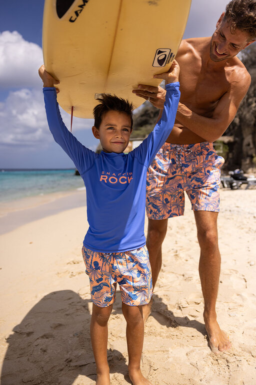 SNAPPER ROCK SNAPPER ROCK AZURE BLUE SUSTAINABLE LS RASH TOPBLUE