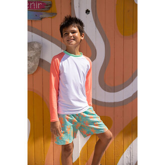 SNAPPER ROCK SNAPPER ROCK WHITE CORAL SLEEVE SUSTAINABLE RASH TOPWHITE