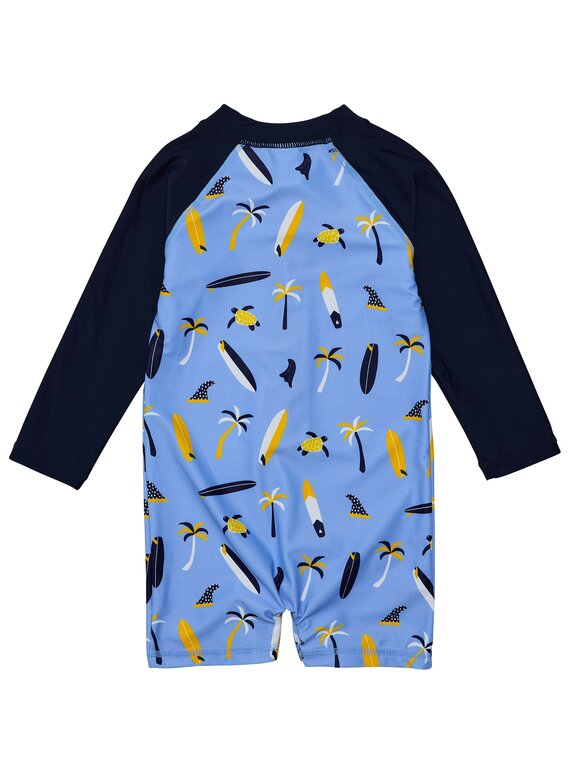 SNAPPER ROCK SNAPPER ROCK TURTLE BREAK LS SUNSUITBLUE