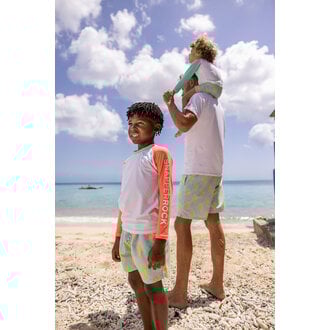 SNAPPER ROCK SNAPPER ROCK COASTAL SHELLS SUSTAINABLE SWIM SHORTGREEN