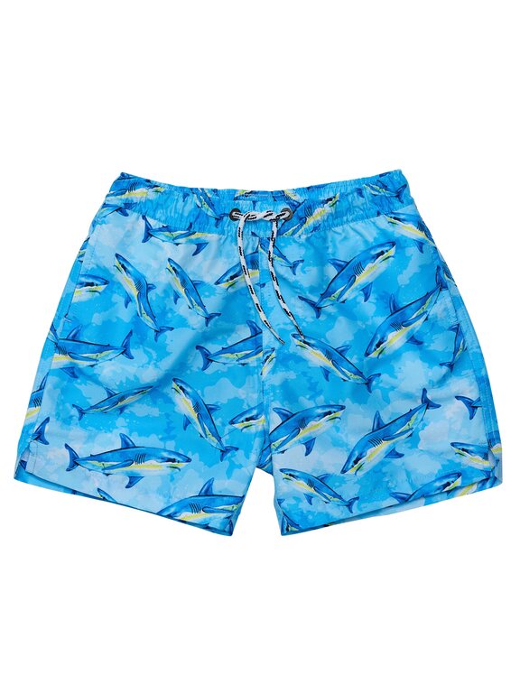 SNAPPER ROCK SNAPPER ROCK JAWSOME WAVES SWIM SHORTBLUE