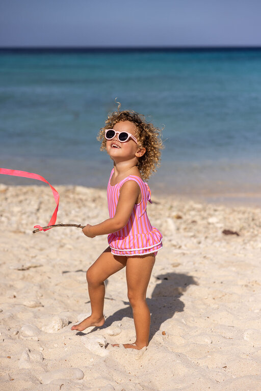 SNAPPER ROCK SNAPPER ROCK STRIPY SUNSET SUSTAINABLE SKIRT SWIMSUITPINK