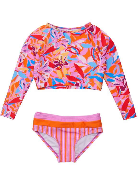 SNAPPER ROCK SNAPPER ROCK BLOOMING SUNSET SUSTAINABLE CROP LS RASH SETMULTI