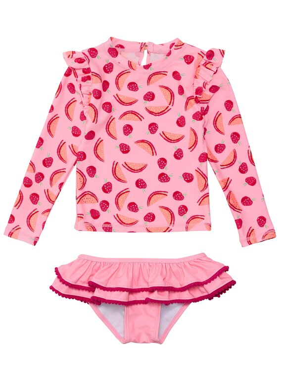 SNAPPER ROCK SNAPPER ROCK BERRY SWEET LS RUFFLE SETPINK