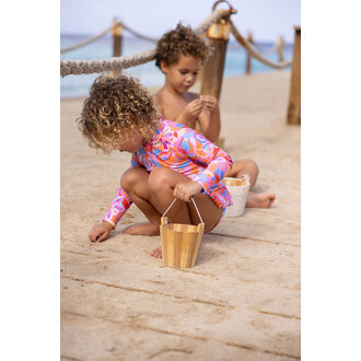 SNAPPER ROCK SNAPPER ROCK BLOOMING SUNSET SUSTAINABLE LS SKIRT SURF SUITMULTI