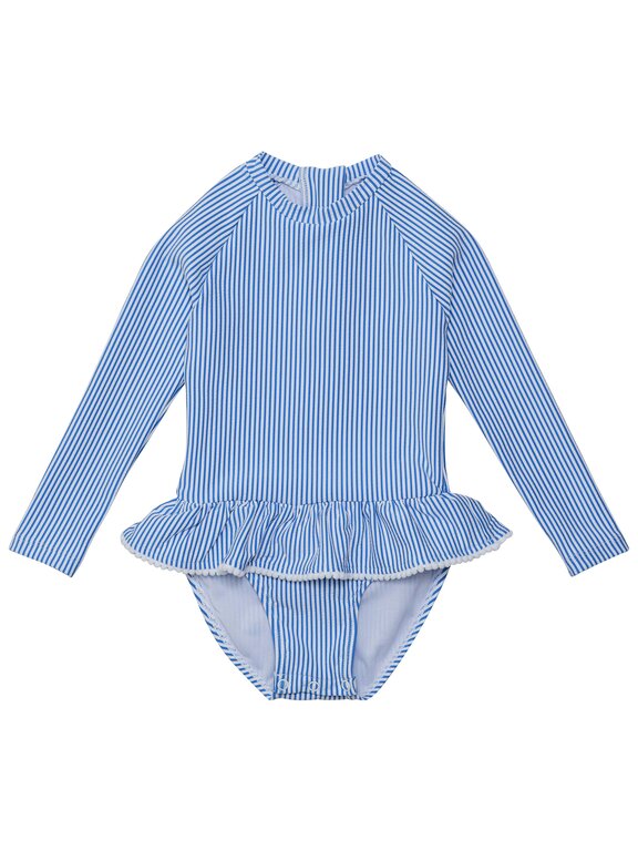 SNAPPER ROCK SNAPPER ROCK PARISIAN SUMMER LS SKIRT SURF SUITBLUE / WHITE