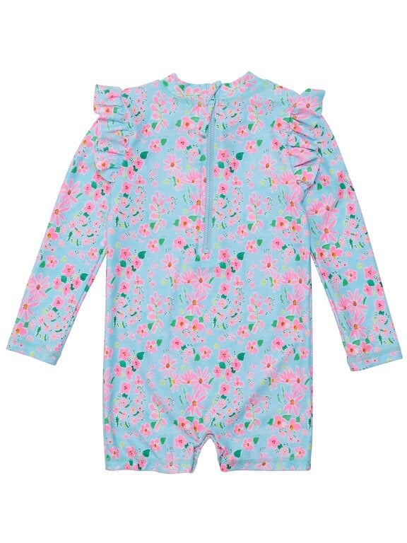 SNAPPER ROCK SNAPPER ROCK DAISY CHAIN LS SUNSUITBLUE