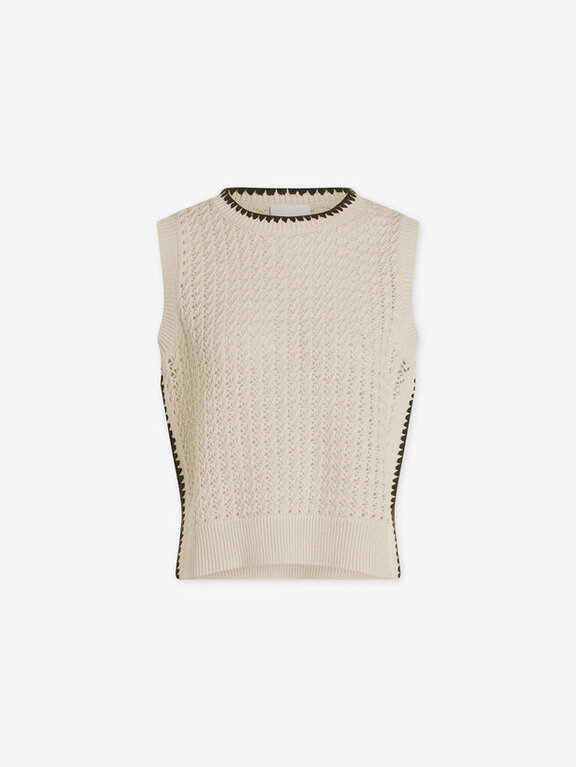 Varley Varley delaney knit vest birch