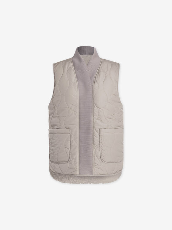 Varley Varley Covey Reversible Quilt Gilet Dove/ Sandshell