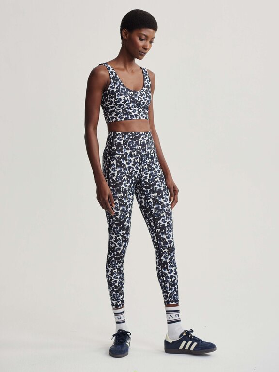 Varley Varley Form High Pocket Legging 25 Ink Block Floral