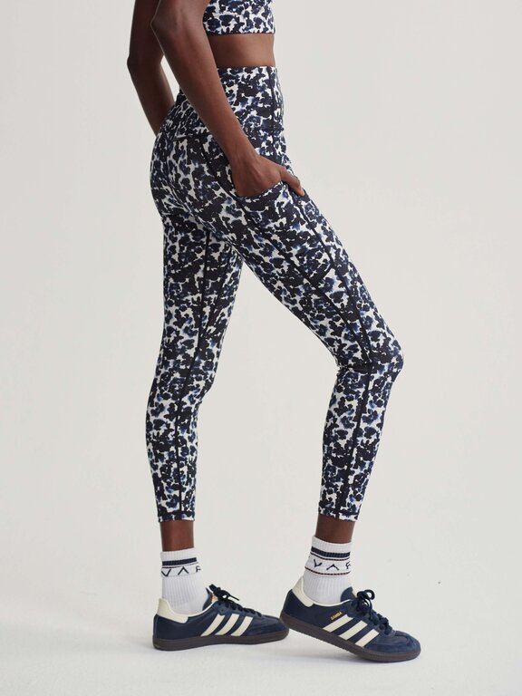 Varley Varley Form High Pocket Legging 25 Ink Block Floral