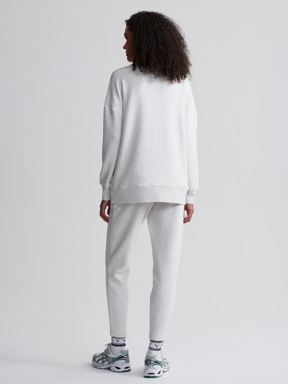 Varley Varley Masie Longline Sweat Ivory Marl