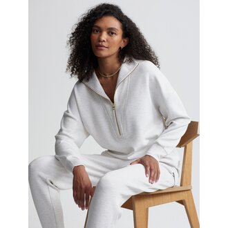 Varley Varley Masie Longline Sweat Ivory Marl