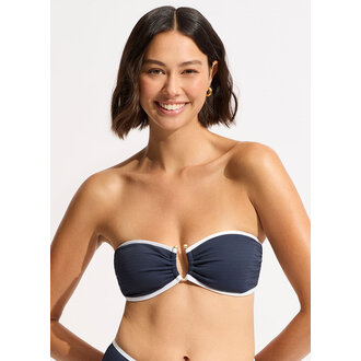 SEAFOLLY Seafolly Ring Front Bandeau True Navy