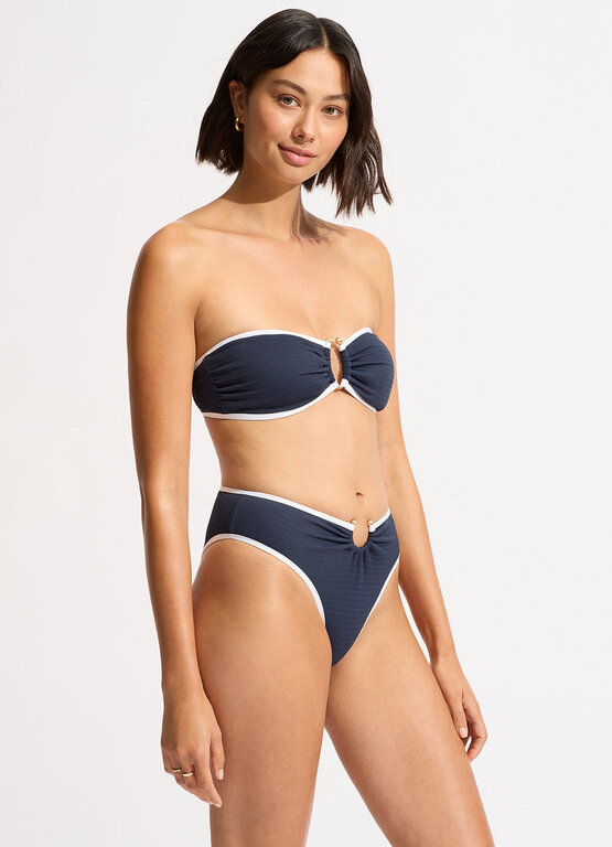 SEAFOLLY Seafolly Ring Front Bandeau True Navy