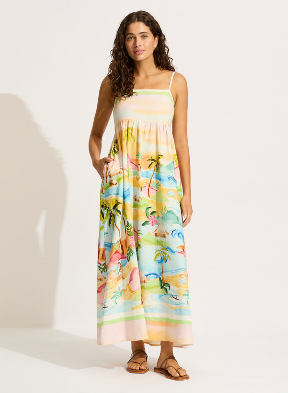 SEAFOLLY Seafolly South Pacific Maxi Dress Turquoise