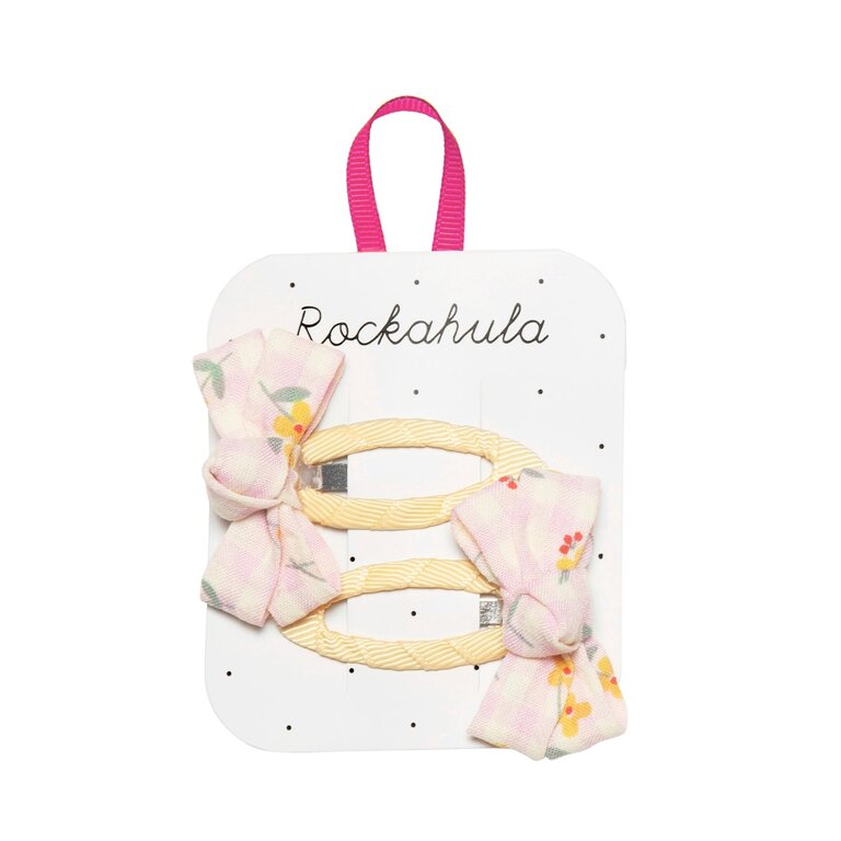 ROCKAHULA ROCKAHULA Buttercup Gingham Twisty Bow Clips