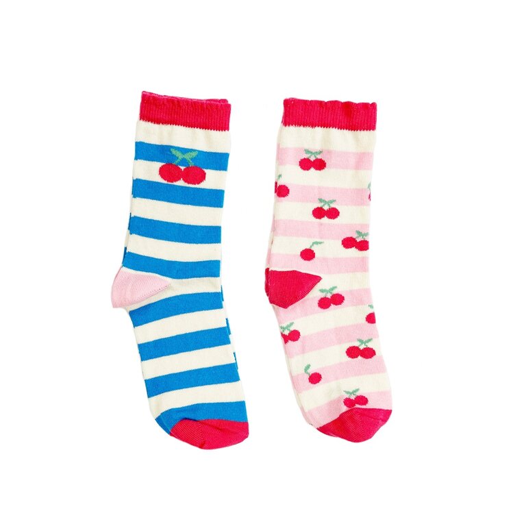 ROCKAHULA ROCKAHULA Cherry Stripe 2 Pack Socks 12-3 Jnr