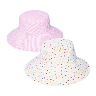 ROCKAHULA ROCKAHULA Rainbow Hearts Reversible Sun Hat 7-10 Years