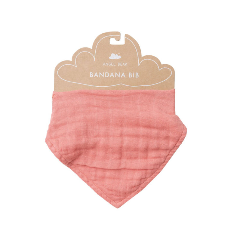 ANGEL DEAR ANGEL DEAR SOLID MUSLIN BANDANA BIB Summer Rose O/S