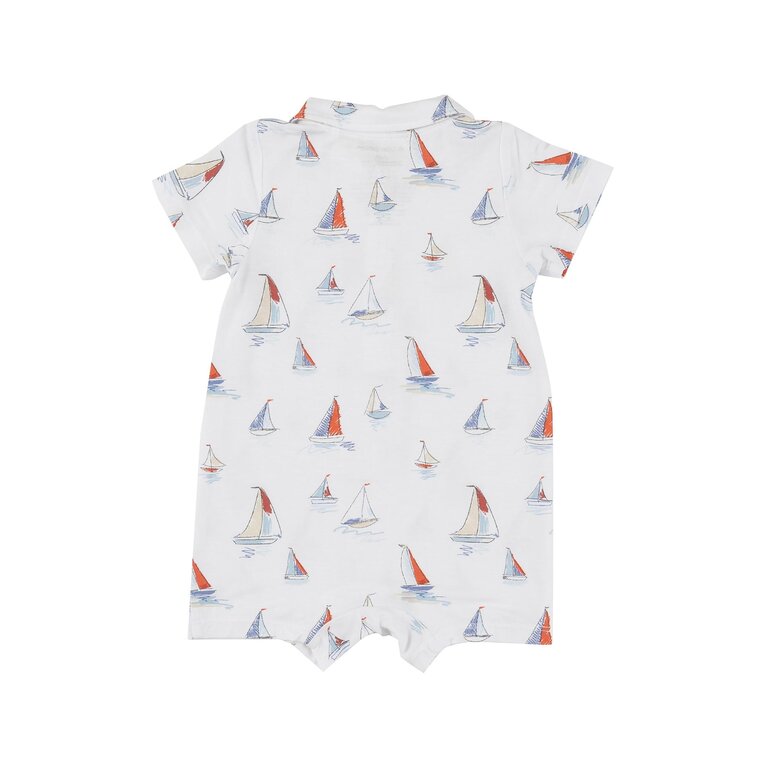 ANGEL DEAR Angel Dear SKETCHY SAILBOATS POLO SHORTIE