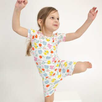 ANGEL DEAR Angel Dear FRESHLY PICKED FLORAL SHORT LOUNGE WEAR SET