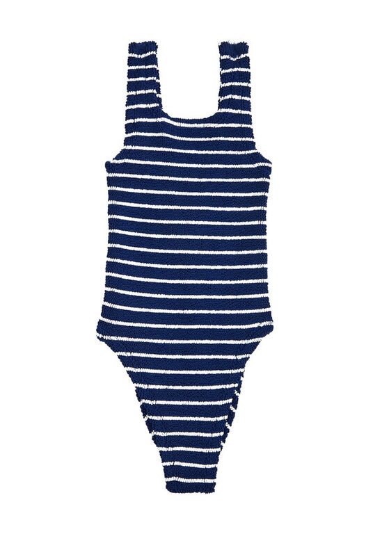 HUNZA G HUNZA G KIDS ALVA SWIM - NAVY/WHITE STRIPE