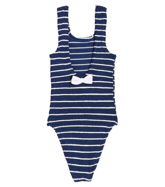 HUNZA G HUNZA G KIDS ALVA SWIM - NAVY/WHITE STRIPE