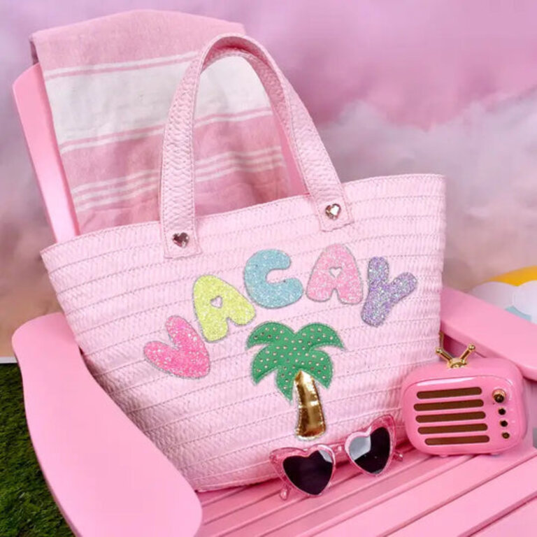 OMG ACCESSORIES OMG VACAY STRAW TOTE