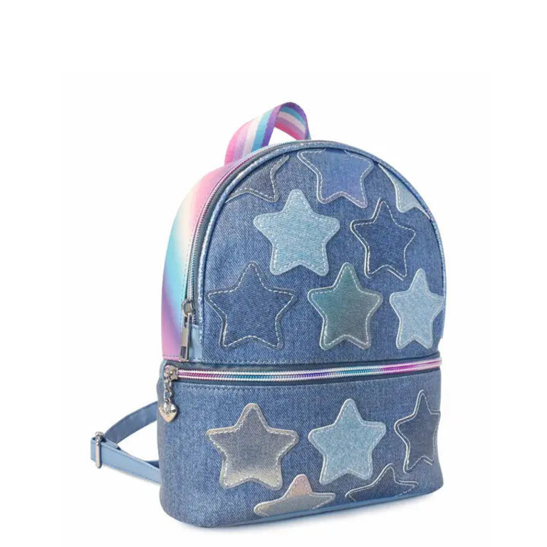 OMG ACCESSORIES OMG HEART DENIM MINI BACK PACK