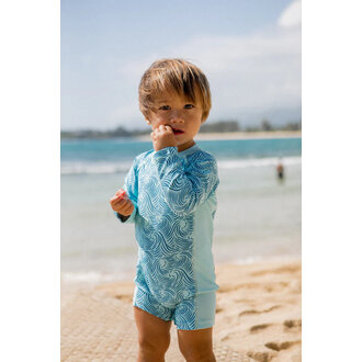 FEATHER 4 ARROW F4A SHOREBREAK L/S BABY SURF SUIT - BEACH GLASS
