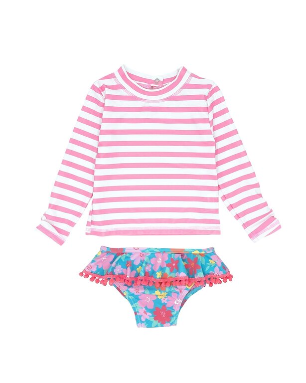 FEATHER 4 ARROW FEATHER 4 ARROW SANDY TOES BABY TWO-PIECE SWIMSUITPRISM PINK
