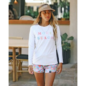 FEATHER 4 ARROW FEATHER 4 ARROW MORE BEACH L/S RASHGUARD WHITE