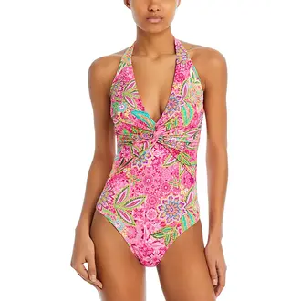 JOHNNY WAS JOHNNY WAS FLAMINGO TWIST ONE PIECE