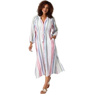 TOMMY BAHAMA TOMMY BAHAMA MULTI STRIPE DOBBY DUSTERWHITE
