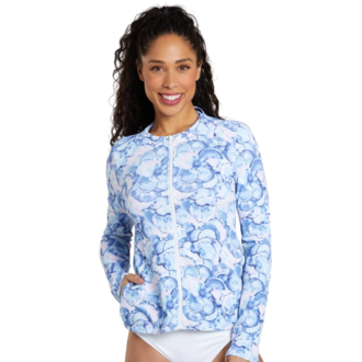 TOMMY BAHAMA TOMMY BAHAMA ISLAND CAYS FZ LS RASHGUARDBLUE MONDAY HTHR