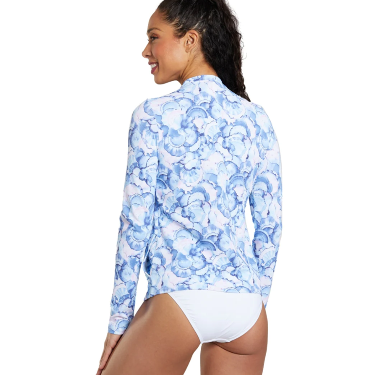 TOMMY BAHAMA TOMMY BAHAMA ISLAND CAYS FZ LS RASHGUARDBLUE MONDAY HTHR