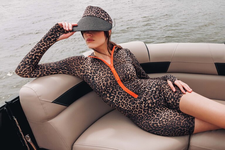 WATSKIN WATSKIN ANDIE SHORT LEOPARD BODYSUIT