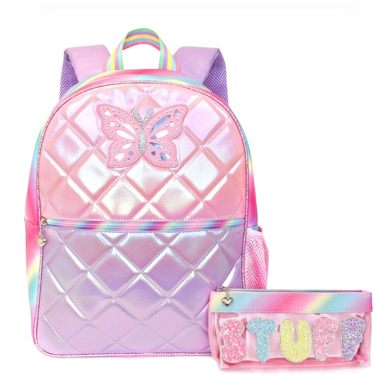 OMG ACCESSORIES OMG QUILTED BUTTERFLY LARGE BACKPACK