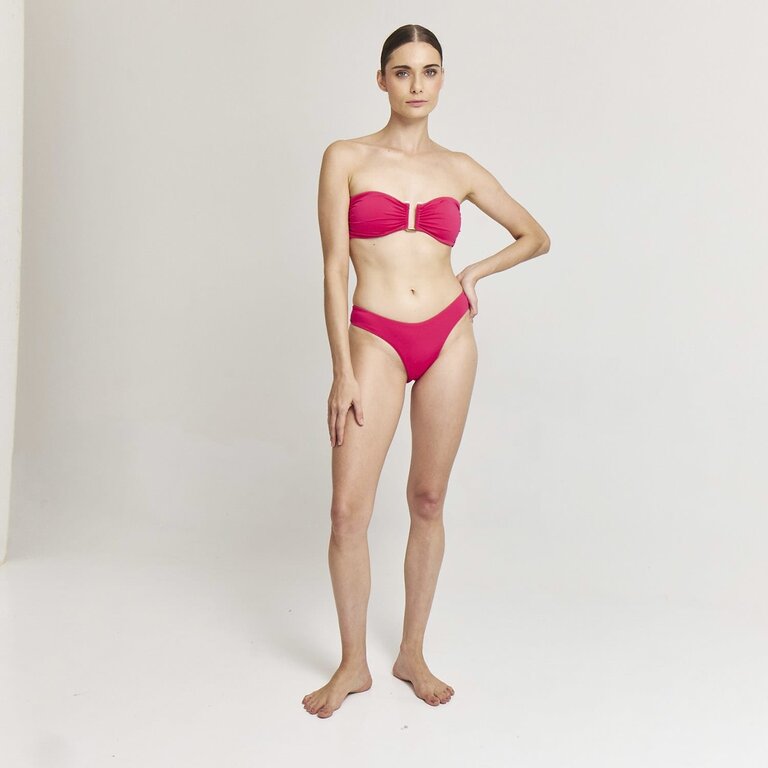 AGUACLARA AGUACLARA FUCHSIA HIGH LEG BOTTOM