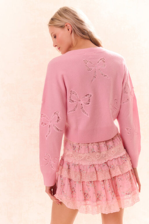 LOVE SHACK FANCY LOVE SHACK FANCY MOYER SKIRT PINK DUSK