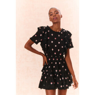 LOVE SHACK FANCY LOVE SHACK FANCY NATASHA DRESS BLACK COMBO