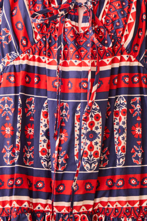 Hunter Bell Sawyer Dress Carmine Block Print