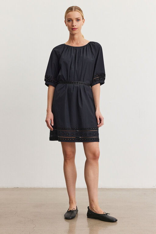 VELVET VELVET IZABELLA DRESS BLACK