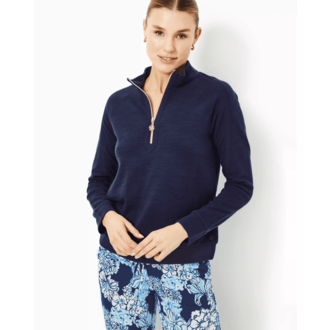 LILLY PULITZER LILLY PULITZER ASHLEE PULLOVER LOW TIDE NAVY