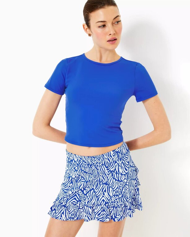 LILLY PULITZER LILLY PULITZER SLICE ACTIVE TEE UPF 50+ MARTINIQUE BLUE