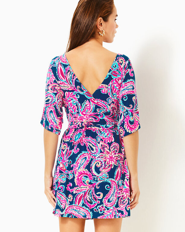 LILLY PULITZER LILLY PULITZER PARIGI BOAT NECK ROMPER MULTI FLITTING ABOUT