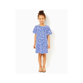 LILLY PULITZER LILLY PULITZER MINI ROSEN DRESS MARTINIQUE BLUE ZEE BEBE